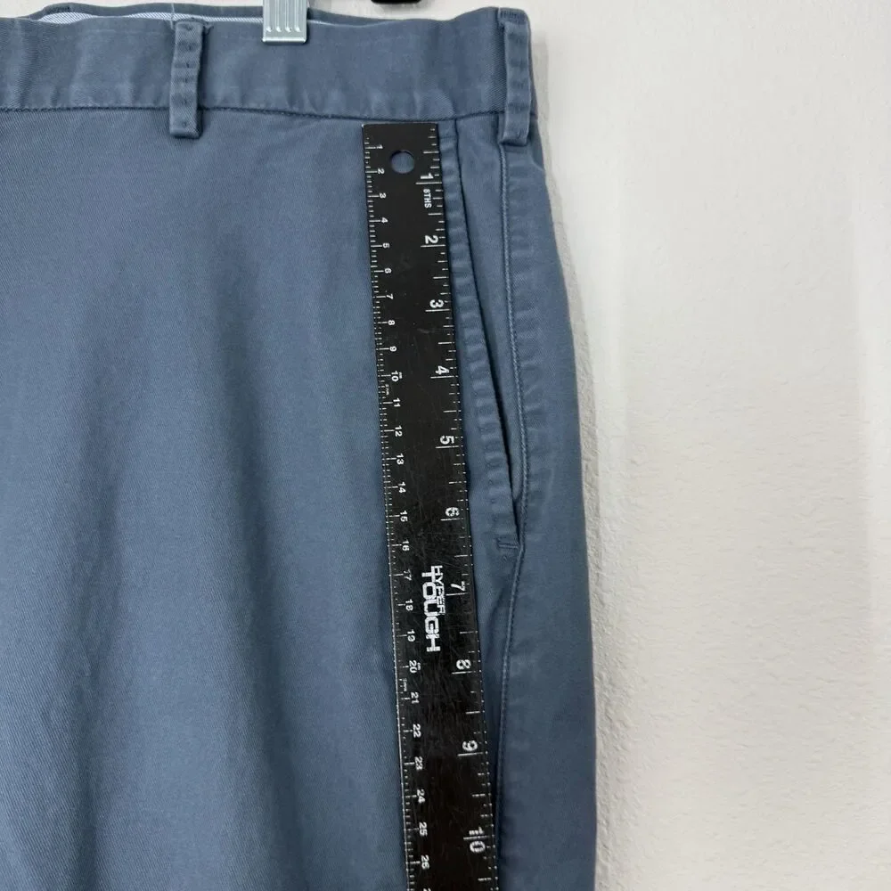 Peter Millar Mens Chino Pants 38x30 Dress Golf Work Blue Flat Front